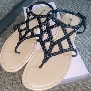 black sparkly sandals!